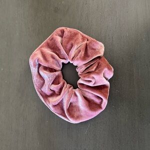 Light Pink Crushed Velvet 3" Large Scrunchie Ponytail Holder Avail Other Colors